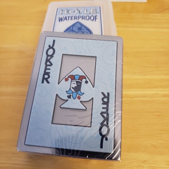 Hoyle Waterproof Clear Playing Card Deck + Vintage Bicycle Dice 5ct - Picture 4 of 5